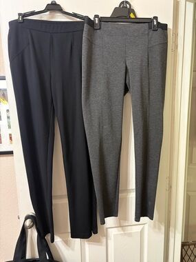 Vera Wang Grey and Worthington black Straight-Leg Ponte Pants Duo